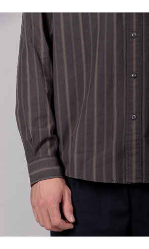 Rough Side Rough Side Overhemd / Primary Shirt / Houtskool Streep Rough Side Rough Side Overhemd / Primary Shirt / Houtskool Streep