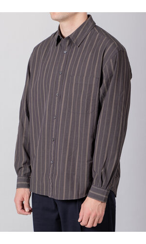 Rough Side Rough Side Overhemd / Primary Shirt / Houtskool Streep Rough Side Rough Side Overhemd / Primary Shirt / Houtskool Streep