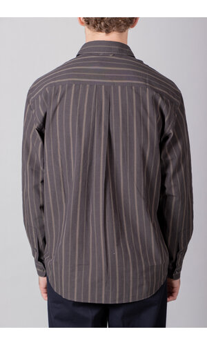 Rough Side Rough Side Overhemd / Primary Shirt / Houtskool Streep Rough Side Rough Side Overhemd / Primary Shirt / Houtskool Streep