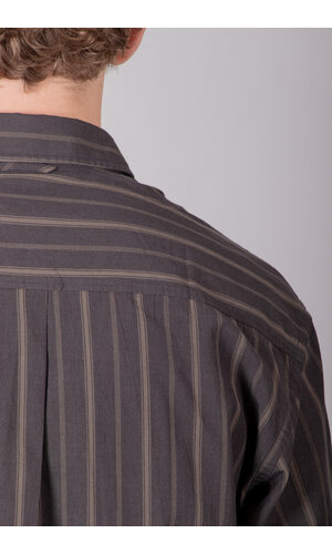 Rough Side Rough Side Overhemd / Primary Shirt / Houtskool Streep Rough Side Rough Side Overhemd / Primary Shirt / Houtskool Streep