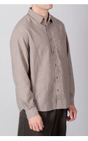 Rough Side Overhemd / Primary Shirt / Beige Krijtstreep