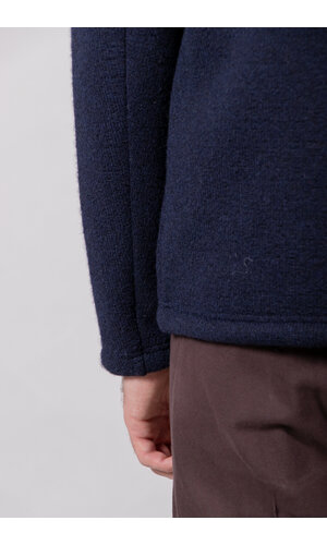 Jackman Jackman Jacke / Wool Collarless Jacket / Dunkel Navy Jackman Jackman Jacke / Wool Collarless Jacket / Dunkel Navy