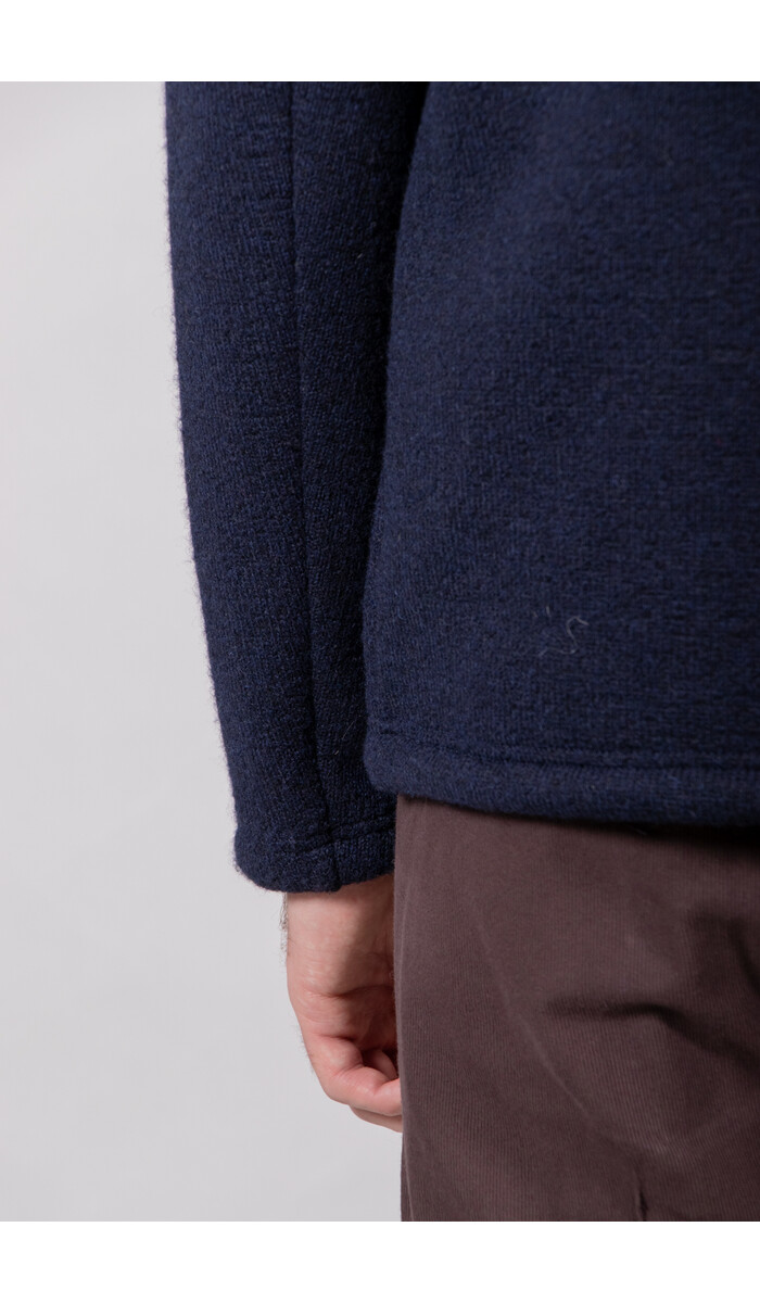 Jackman Jackman Jacke / Wool Collarless Jacket / Dunkel Navy Jackman Jackman Jacke / Wool Collarless Jacket / Dunkel Navy