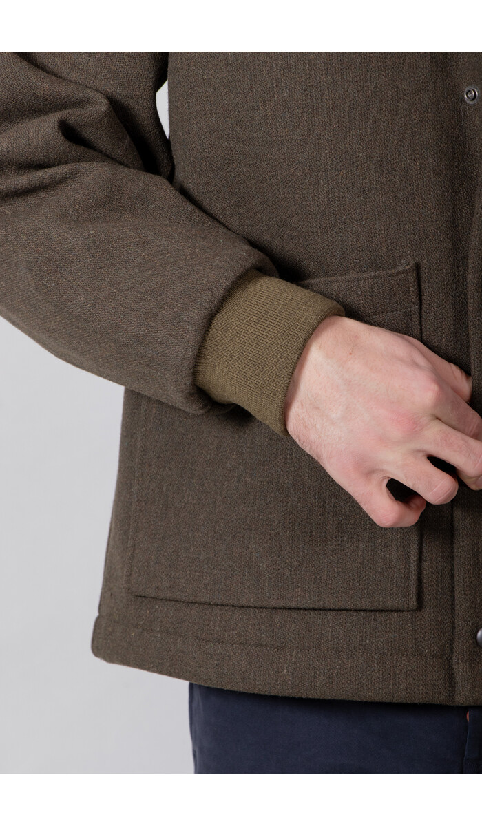 Jackman Jackman Jacke / Melton Award Jacket / Oliv Jackman Jackman Jacke / Melton Award Jacket / Oliv