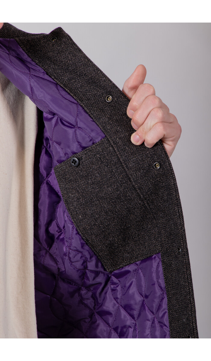 Jackman Jackman Jacke / Melton Award Jacket / Schwarz Melange Jackman Jackman Jacke / Melton Award Jacket / Schwarz Melange