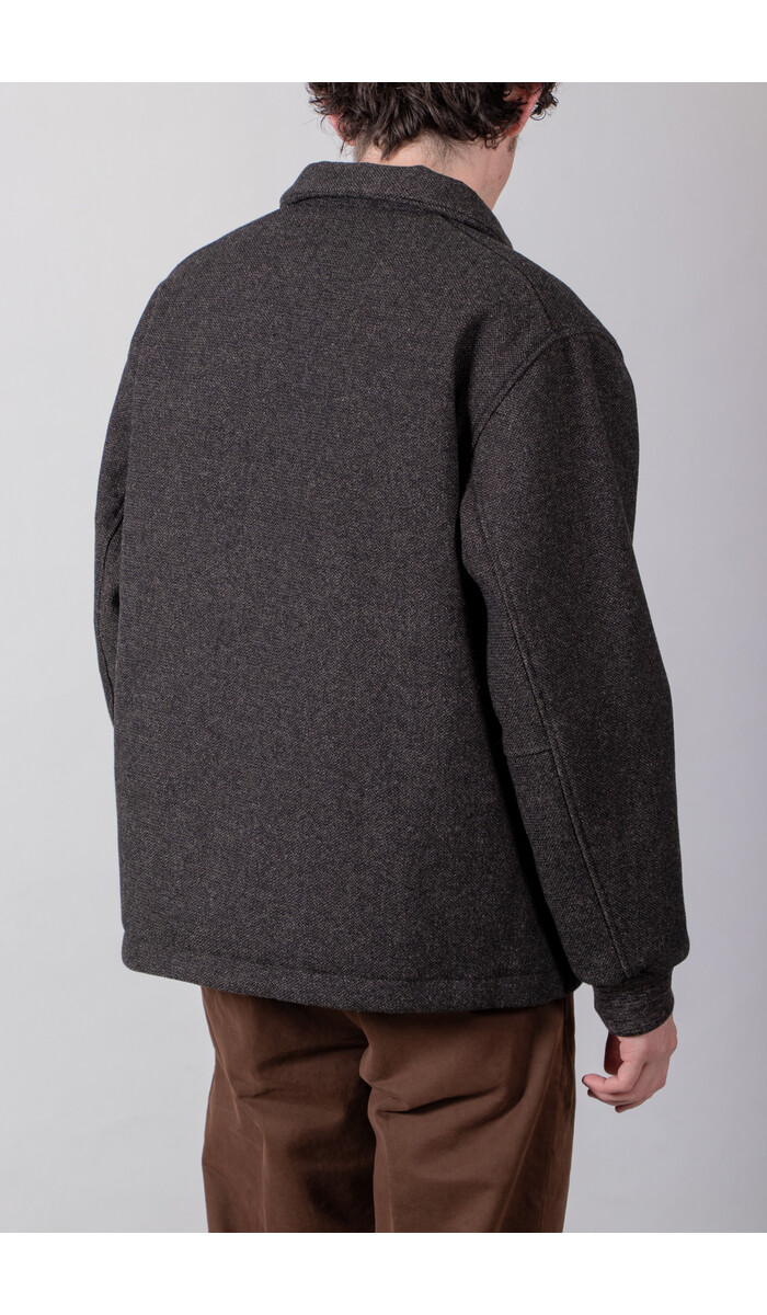 Jackman Jackman Jacke / Melton Award Jacket / Schwarz Melange Jackman Jackman Jacke / Melton Award Jacket / Schwarz Melange