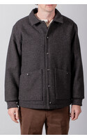 Jackman Jacke / Melton Award Jacket / Schwarz Melange
