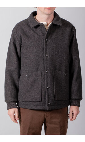 Jackman Jackman Jacke / Melton Award Jacket / Schwarz Melange Jackman Jackman Jacke / Melton Award Jacket / Schwarz Melange