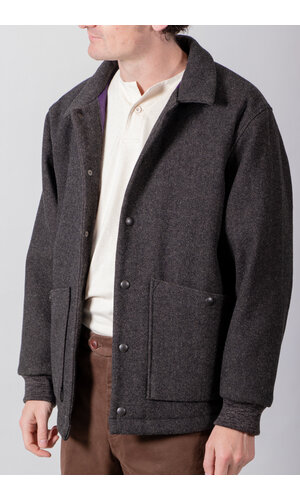 Jackman Jackman Jacke / Melton Award Jacket / Schwarz Melange Jackman Jackman Jacke / Melton Award Jacket / Schwarz Melange