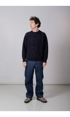 Rough Side Rough Side Pullover / Aran Sweater / Navy Rough Side Rough Side Pullover / Aran Sweater / Navy