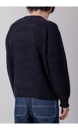 Rough Side Rough Side Pullover / Aran Sweater / Navy Rough Side Rough Side Pullover / Aran Sweater / Navy