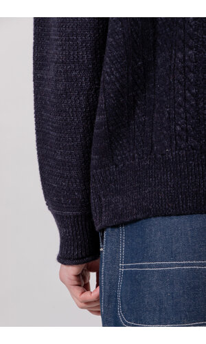 Rough Side Rough Side Pullover / Aran Sweater / Navy Rough Side Rough Side Pullover / Aran Sweater / Navy