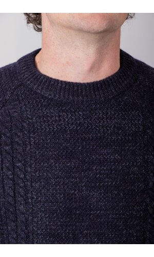 Rough Side Rough Side Pullover / Aran Sweater / Navy Rough Side Rough Side Pullover / Aran Sweater / Navy