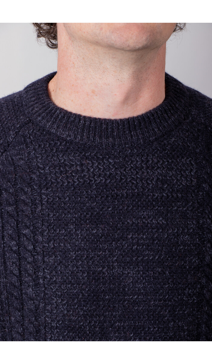 Rough Side Rough Side Pullover / Aran Sweater / Navy Rough Side Rough Side Pullover / Aran Sweater / Navy