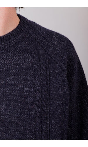 Rough Side Rough Side Pullover / Aran Sweater / Navy Rough Side Rough Side Pullover / Aran Sweater / Navy