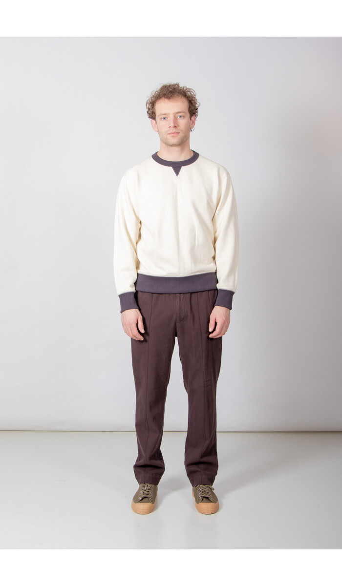 Jackman Jackman Hose / GG Sweat Crewneck / Elfenbeinschwarz Jackman Jackman Hose / GG Sweat Crewneck / Elfenbeinschwarz