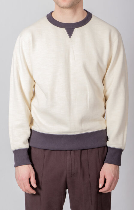 Jackman Jackman Sweater / GG Sweat Crewneck / Ivory Black Jackman Jackman Sweater / GG Sweat Crewneck / Ivory Black