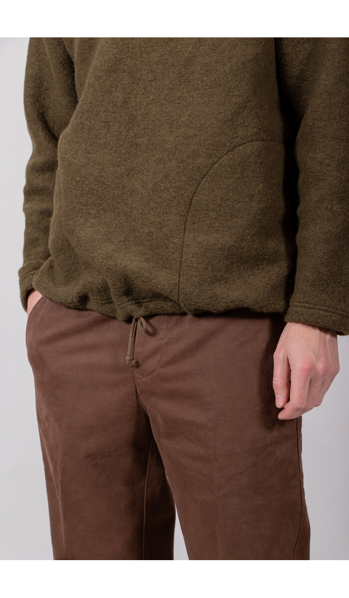Jackman Jackman Pullover / Wool Himo Polo / Olive Jackman Jackman Pullover / Wool Himo Polo / Olive