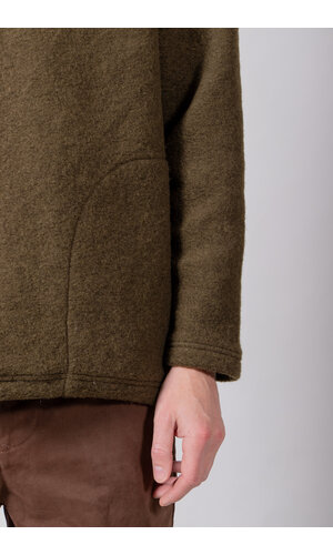 Jackman Jackman Pullover / Wool Himo Polo / Olive Jackman Jackman Pullover / Wool Himo Polo / Olive