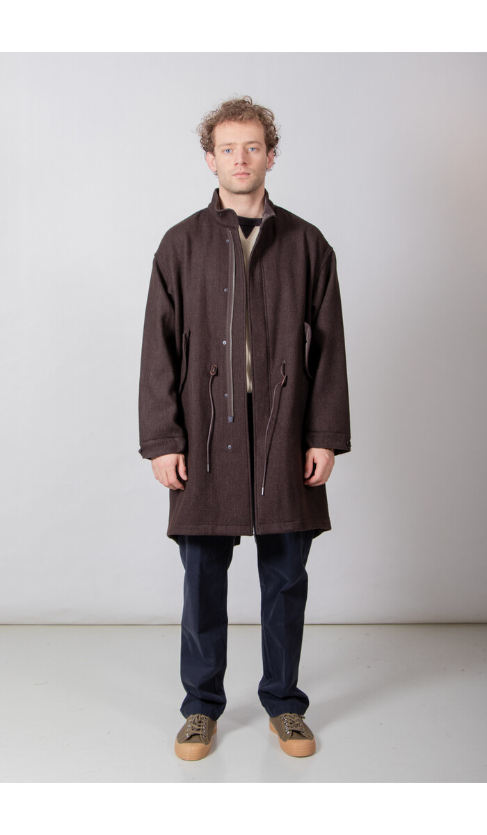 Rough Side Rough Side Jacket / Wool Fishtale Parka / Dark Brown