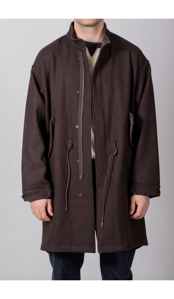Rough Side Rough Side Jacket / Wool Fishtale Parka / Dark Brown