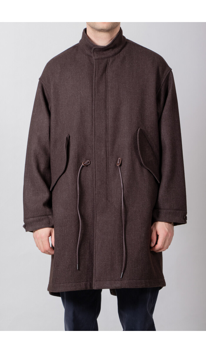 Rough Side Rough Side Jacket / Wool Fishtale Parka / Dark Brown