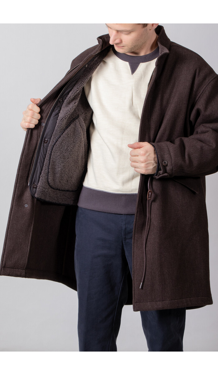 Rough Side Rough Side Jacket / Wool Fishtale Parka / Dark Brown