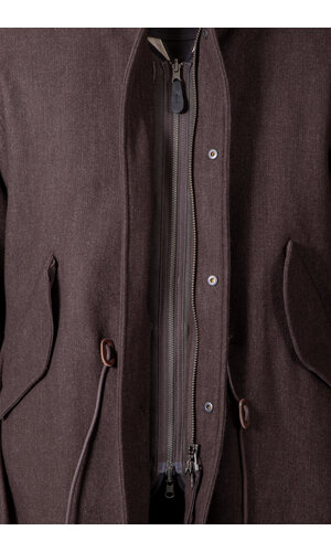 Rough Side Rough Side Jacket / Wool Fishtale Parka / Dark Brown
