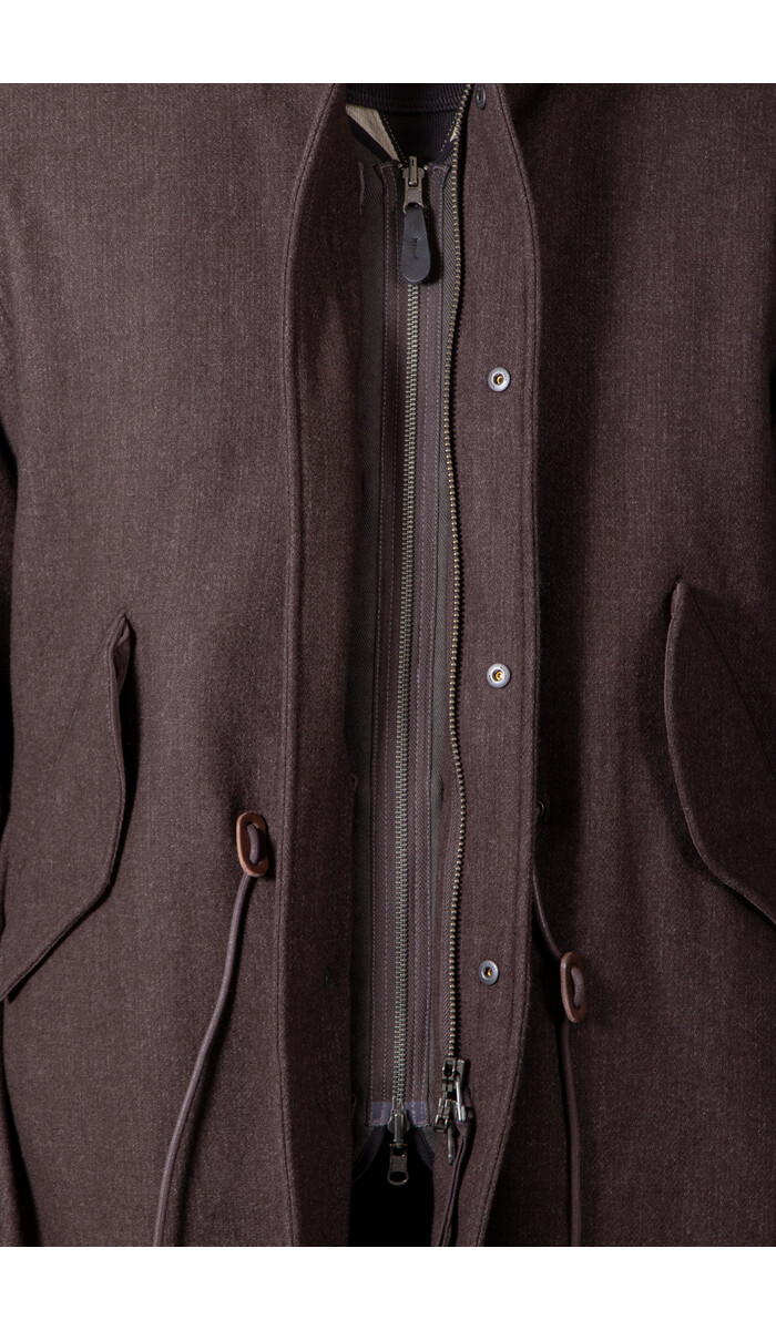 Rough Side Rough Side Jacket / Wool Fishtale Parka / Dark Brown