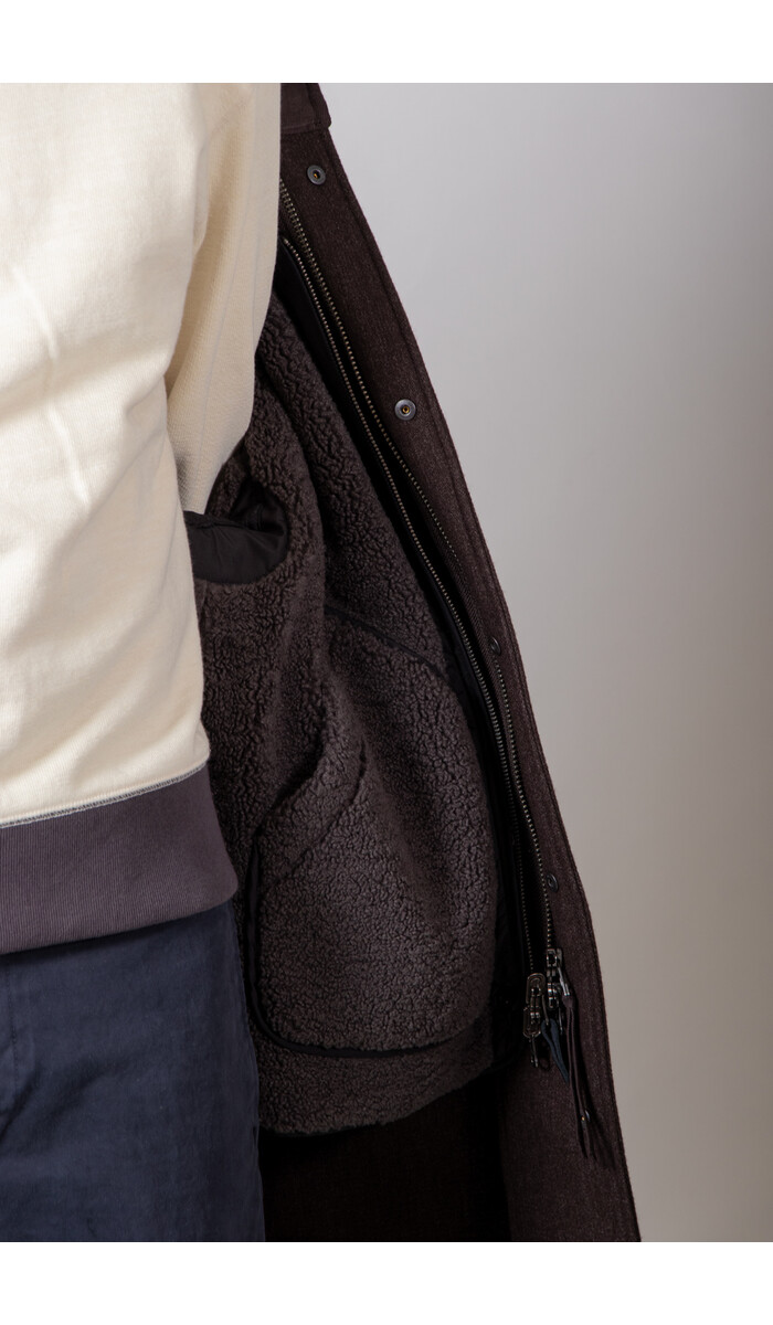 Rough Side Rough Side Jacket / Wool Fishtale Parka / Dark Brown