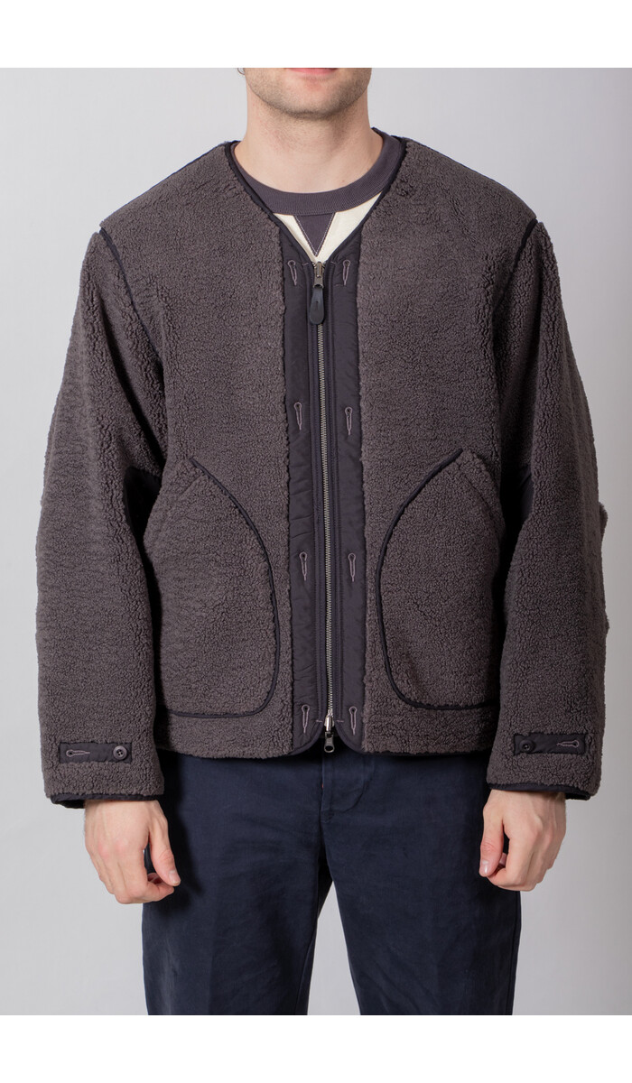 Rough Side Rough Side Liner-Jacket / Sherpa Zip Liner / Charcoal