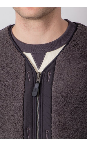 Rough Side Rough Side Liner-Jacket / Sherpa Zip Liner / Charcoal