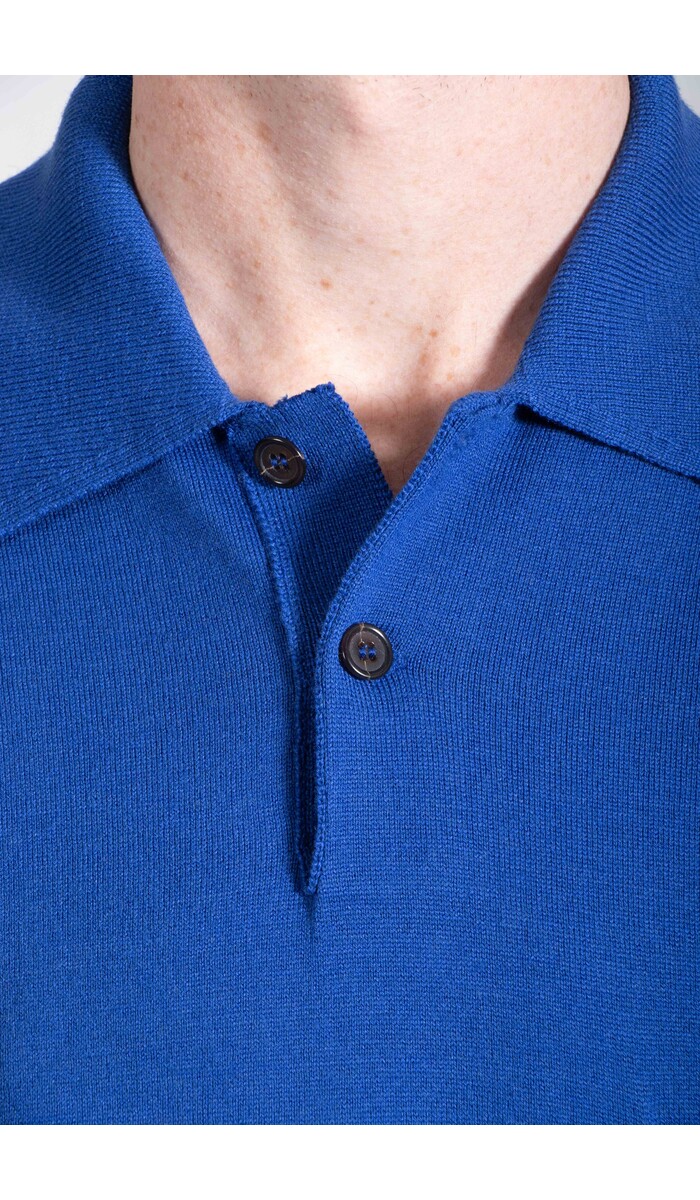Universal Works Universal Works Polo / Pullover Knit Shirt II / Kobalt