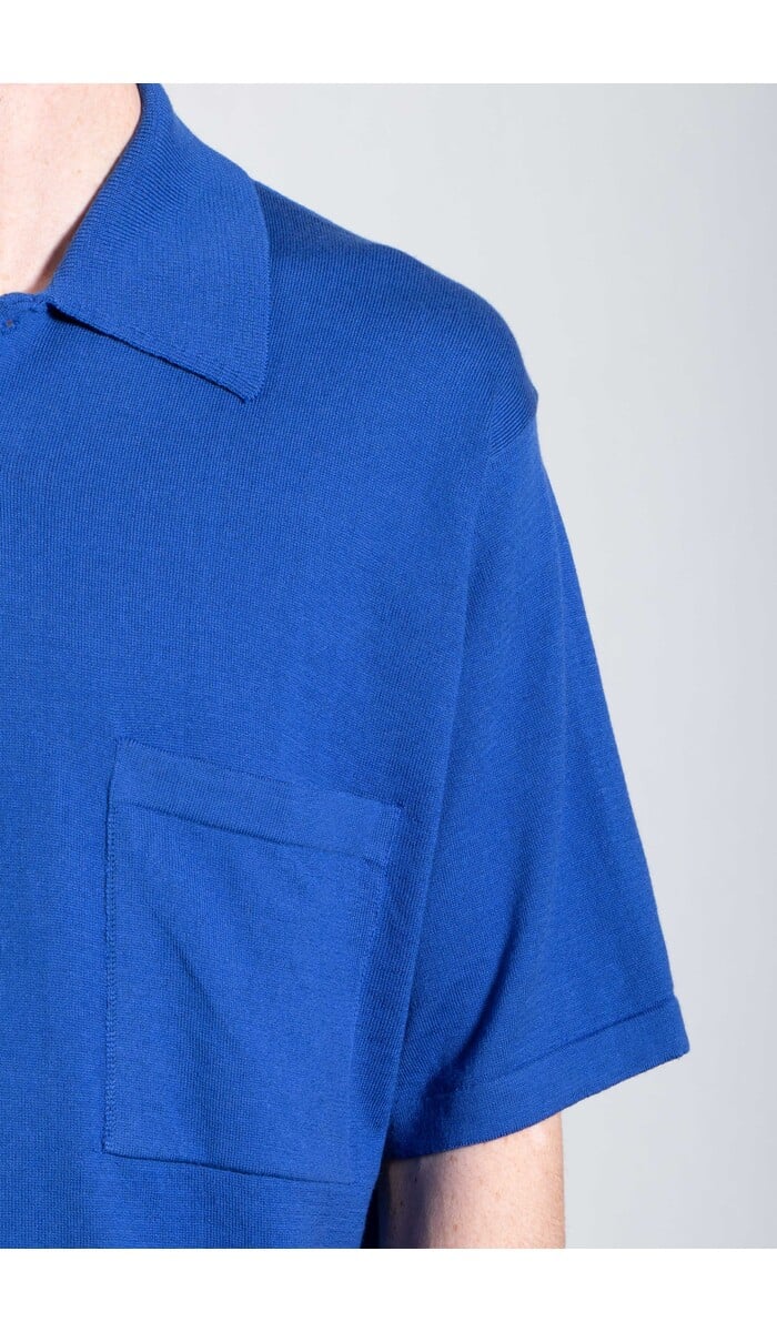 Universal Works Universal Works Polo / Pullover Knit Shirt II / Kobalt