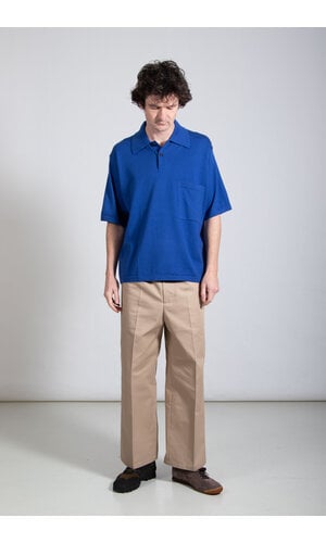 Universal Works Universal Works Polo / Pullover Knit Shirt II / Kobalt