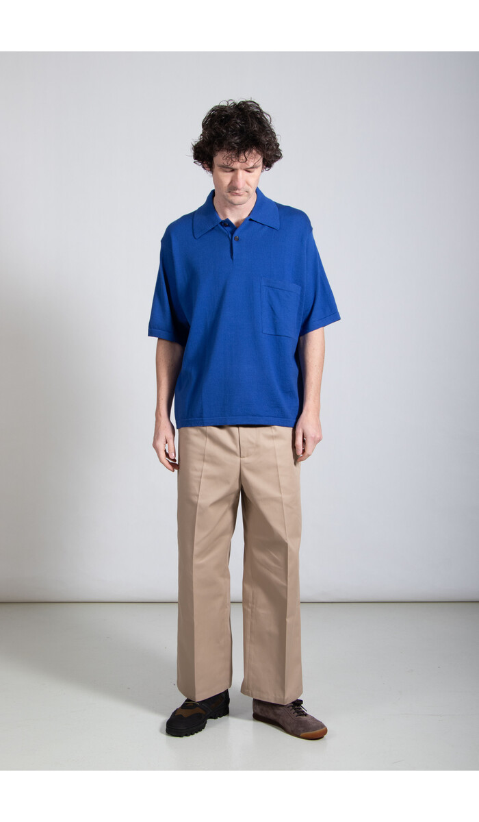 Universal Works Universal Works Polo / Pullover Knit Shirt II / Kobalt