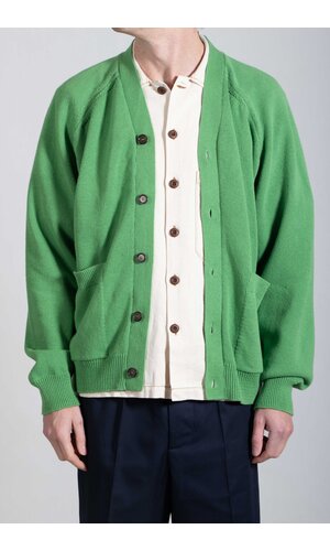 Universal Works Universal Works Vest / Pocket David Cardigan / Grasgroen