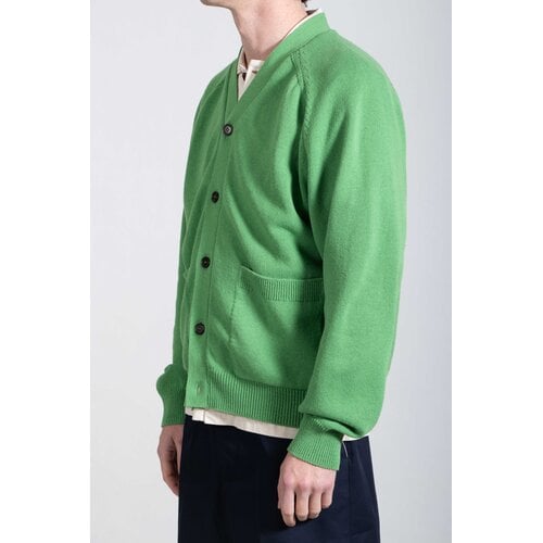 Universal Works Universal Works Vest / Pocket David Cardigan / Grasgroen