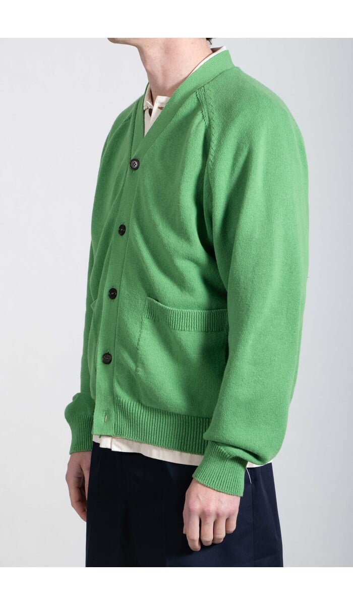 Universal Works Universal Works Vest / Pocket David Cardigan / Grasgroen