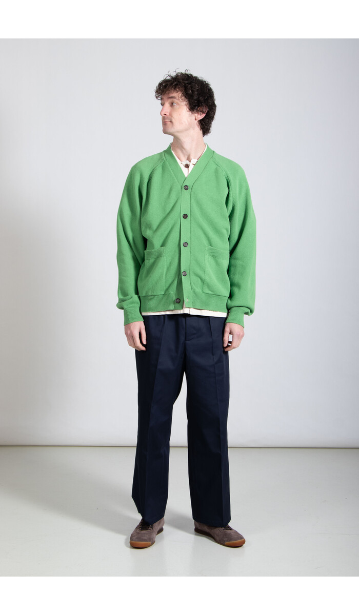 Universal Works Universal Works Vest / Pocket David Cardigan / Grasgroen