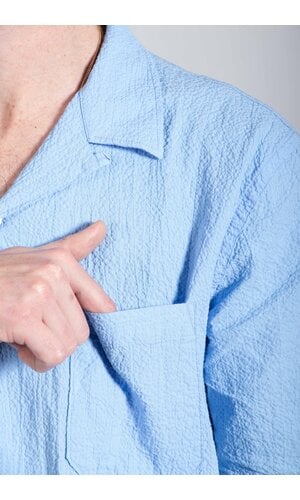 Universal Works Universal Works Overhemd / Road Shirt / Luchtblauw