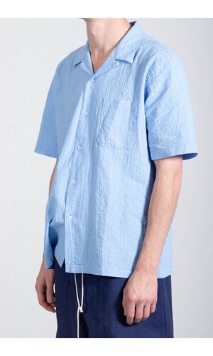 Universal Works Universal Works Overhemd / Road Shirt / Luchtblauw