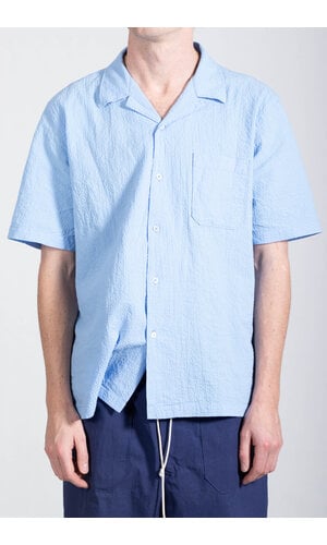 Universal Works Universal Works Overhemd / Road Shirt / Luchtblauw