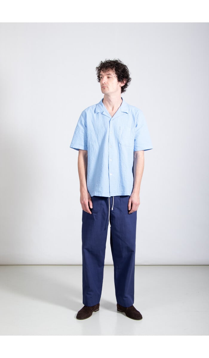 Universal Works Universal Works Overhemd / Road Shirt / Luchtblauw