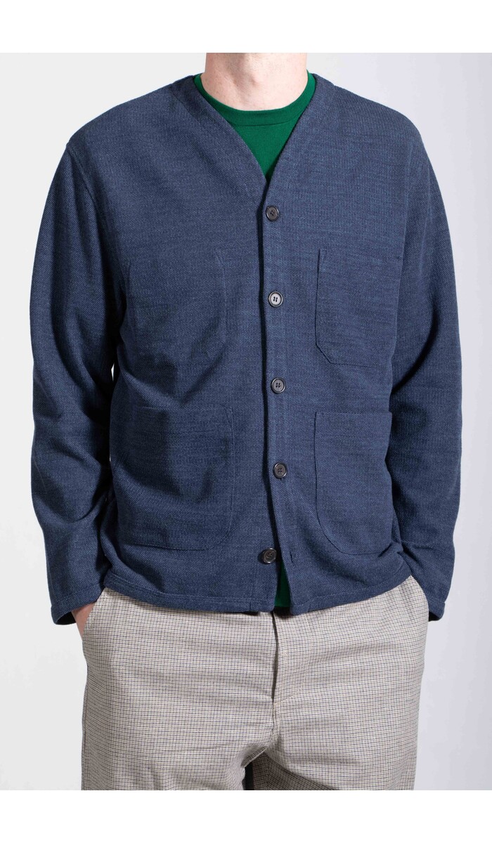 Universal Works Universal Works Vest / Cardigan / Onbestemd blauw