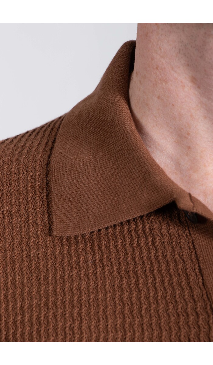 Universal Works Universal Works Polo / SS Knit Polo / Cocoa