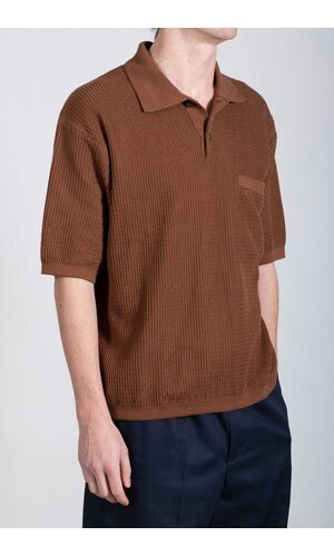 Universal Works Universal Works Polo / SS Knit Polo / Cocoa