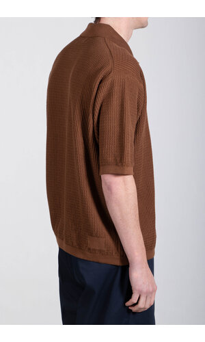Universal Works Universal Works Polo / SS Knit Polo / Cocoa
