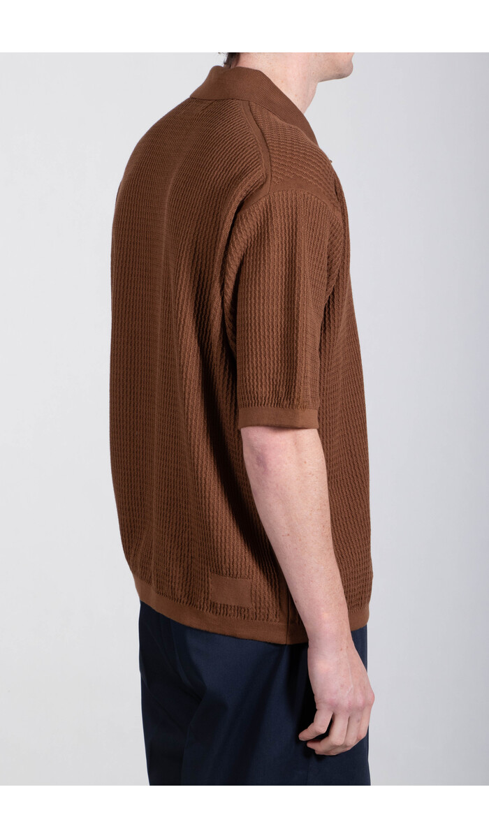 Universal Works Universal Works Polo / SS Knit Polo / Cocoa