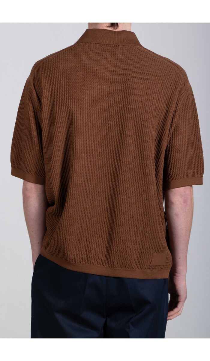 Universal Works Universal Works Polo / SS Knit Polo / Cocoa
